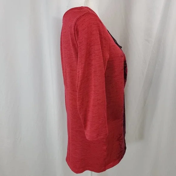 Live and Let Live Woman Beaded Top Sz 2X - Picture 5 of 7